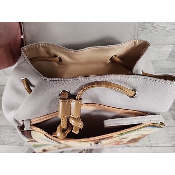 Vintage Pinup Girl Purse Y2K Jeweled Western Camping Fishing Glame Backpack 10" - Picture 9 of 12